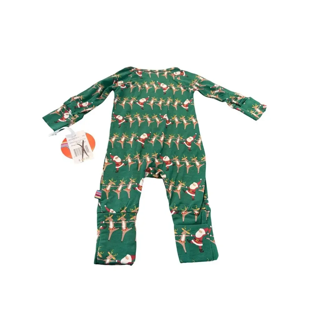 Magnetic Me Baby Christmas Can Can Magnetic Footie Romper Size 5-6 lbs NB